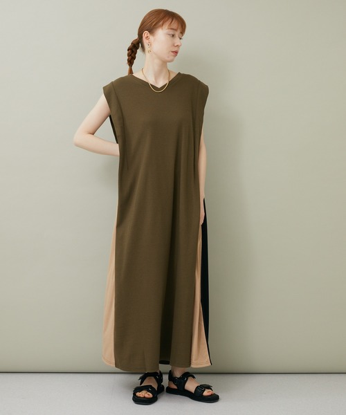 ROSIEE（ロージー）の「ROSIEE 脇配色ワンピース（ワンピース・レディース・ブラック/カーキ・FREE）」の17枚目の写真