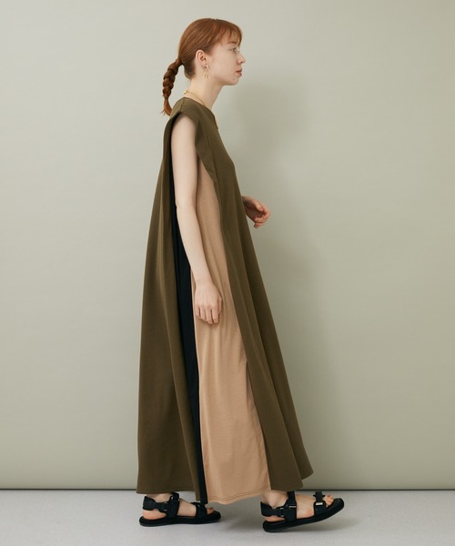 ROSIEE（ロージー）の「ROSIEE 脇配色ワンピース（ワンピース・レディース・ブラック/カーキ・FREE）」の18枚目の写真