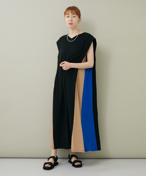 ROSIEE（ロージー）の「ROSIEE 脇配色ワンピース（ワンピース・レディース・ブラック/カーキ・FREE）」の9枚目の写真