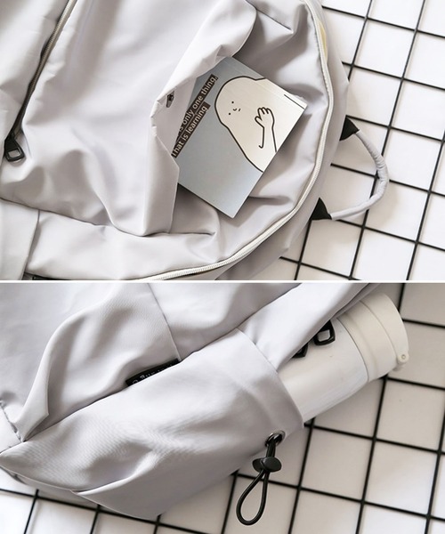 florist（フローリスト）の「【A4対応/軽量】【撥水】ふっくらギャザーがかわいいシンプルナイロンリュックサック/バックパック（バックパック/リュック・レディース・ブラック/ブルー/ピンク/ライトグレー・FREE）」の20枚目の写真