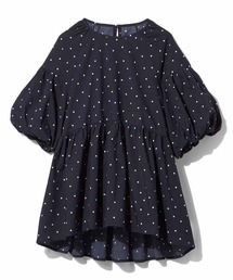 IEDIT ふんわりと風をはらむボリュームスリーブペプラムブラウス