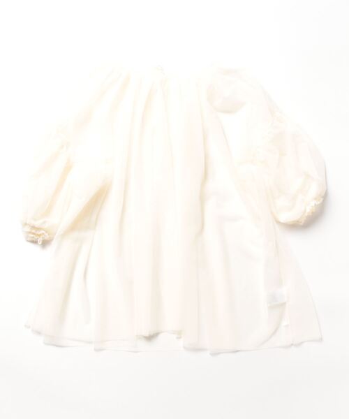STYLEBLOCK（スタイルブロック）の「チュールレイヤードギャザーブラウス（シャツ/ブラウス・レディース・クリーム/ブラック/アイボリー・M）」の5枚目の写真