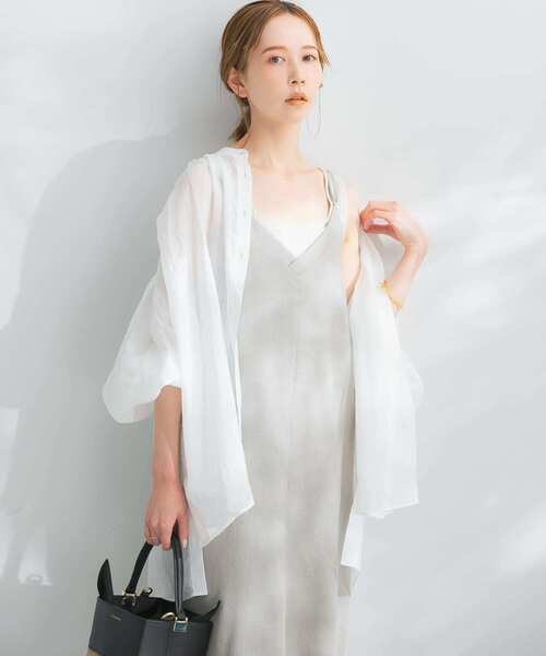 URBAN RESEARCH ROSSO（アーバンリサーチロッソ）の「リネンライクストレートキャミワンピース（ワンピース・レディース・ブラック/レッド系その他/ベージュ系その他・FREE）」の3枚目の写真