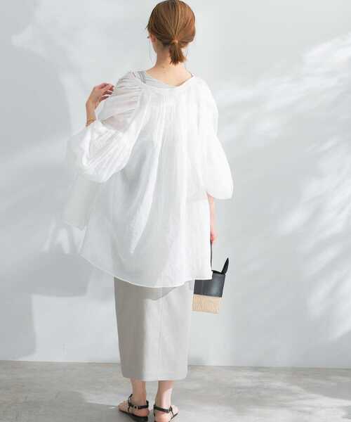 URBAN RESEARCH ROSSO（アーバンリサーチロッソ）の「リネンライクストレートキャミワンピース（ワンピース・レディース・ブラック/レッド系その他/ベージュ系その他・FREE）」の7枚目の写真