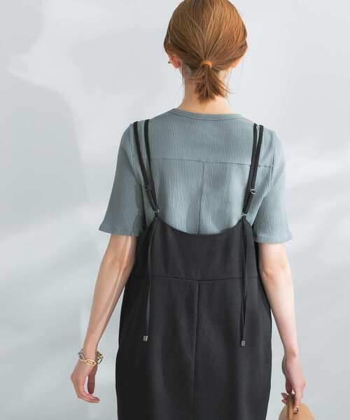 URBAN RESEARCH ROSSO（アーバンリサーチロッソ）の「リネンライクストレートキャミワンピース（ワンピース・レディース・ブラック/レッド系その他/ベージュ系その他・FREE）」の9枚目の写真