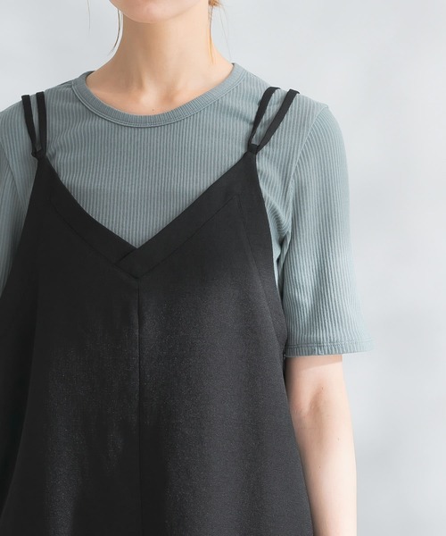 URBAN RESEARCH ROSSO（アーバンリサーチロッソ）の「リネンライクストレートキャミワンピース（ワンピース・レディース・ブラック/レッド系その他/ベージュ系その他・FREE）」の21枚目の写真