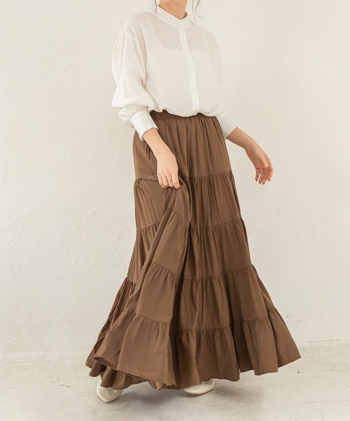 chocomee(チョコミー)の「スタンドカラーロングシャツ/stand collar long shirt(シャツ/ブラウス・レディース・ホワイト・FREE)」の3枚目の写真