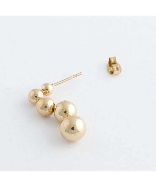 JewCas（ジュアキャス）の「JewCas JCQ ステンレス ボール ピアス [JCQ0074]（ピアス（両耳用）・レディース・ゴールド・FREE）」の3枚目の写真