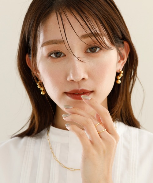 JewCas（ジュアキャス）の「JewCas JCQ ステンレス ボール ピアス [JCQ0074]（ピアス（両耳用）・レディース・ゴールド・FREE）」の6枚目の写真