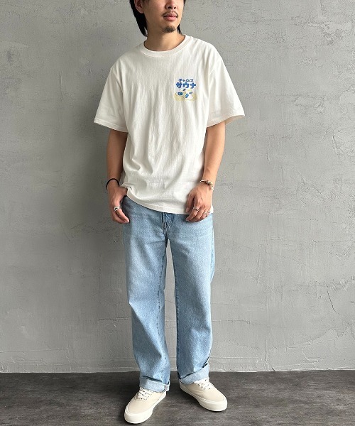 CHUMS（チャムス）の「[CHUMS/チャムス] チャムスサウナ バックプリントTシャツ（Tシャツ/カットソー・レディース・ブルー/チャコールグレー/ホワイト・M/L/XL）」の6枚目の写真