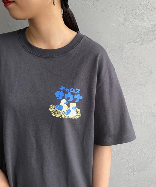 CHUMS（チャムス）の「[CHUMS/チャムス] チャムスサウナ バックプリントTシャツ（Tシャツ/カットソー・レディース・ブルー/チャコールグレー/ホワイト・M/L/XL）」の16枚目の写真