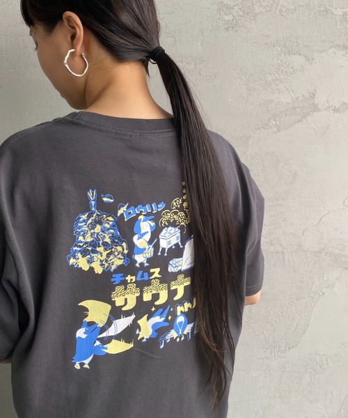 CHUMS（チャムス）の「[CHUMS/チャムス] チャムスサウナ バックプリントTシャツ（Tシャツ/カットソー・レディース・ブルー/チャコールグレー/ホワイト・M/L/XL）」の18枚目の写真