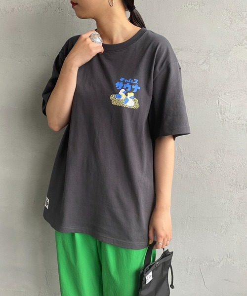 CHUMS（チャムス）の「[CHUMS/チャムス] チャムスサウナ バックプリントTシャツ（Tシャツ/カットソー・レディース・ブルー/チャコールグレー/ホワイト・M/L/XL）」の13枚目の写真