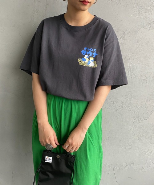 CHUMS（チャムス）の「[CHUMS/チャムス] チャムスサウナ バックプリントTシャツ（Tシャツ/カットソー・レディース・ブルー/チャコールグレー/ホワイト・M/L/XL）」の9枚目の写真