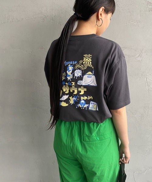 CHUMS（チャムス）の「[CHUMS/チャムス] チャムスサウナ バックプリントTシャツ（Tシャツ/カットソー・レディース・ブルー/チャコールグレー/ホワイト・M/L/XL）」の10枚目の写真