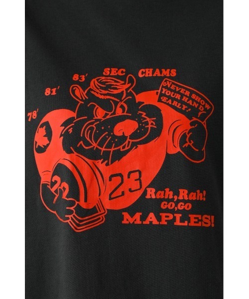 RODEO CROWNS WIDE BOWL(ロデオクラウンズワイドボウル)の「Go Maples Tシャツ(Tシャツ/カットソー・レディース・オフホワイト/チャコールグレー/マスタード・FREE)」の8枚目の写真