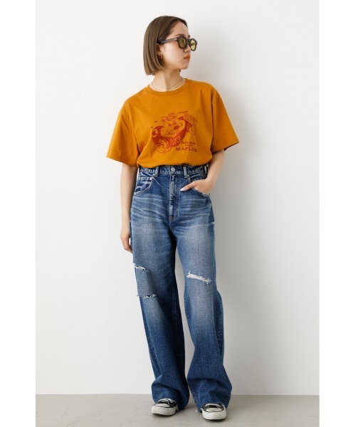 RODEO CROWNS WIDE BOWL(ロデオクラウンズワイドボウル)の「Go Maples Tシャツ(Tシャツ/カットソー・レディース・オフホワイト/チャコールグレー/マスタード・FREE)」の14枚目の写真
