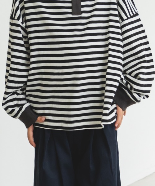 pairmanon（ペアマノン）の「配色 長袖 ポロTシャツ（Tシャツ/カットソー・キッズ・ダークブルー/ブラック/ライトベージュ/ブラウン系その他/ブルー系その他/その他/ミント/ブラック系その他6・100/120/130/110/150/80/140/90）」の11枚目の写真