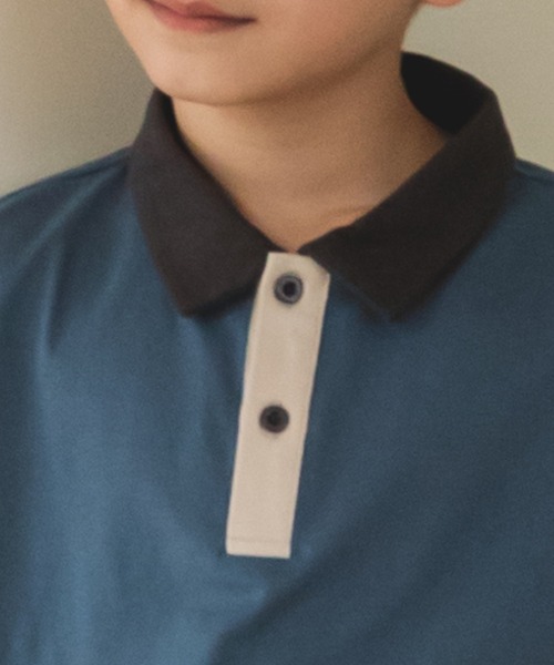 pairmanon（ペアマノン）の「配色 長袖 ポロTシャツ（Tシャツ/カットソー・キッズ・ダークブルー/ブラック/ライトベージュ/ブラウン系その他/ブルー系その他/その他/ミント/ブラック系その他6・100/120/130/110/150/80/140/90）」の19枚目の写真