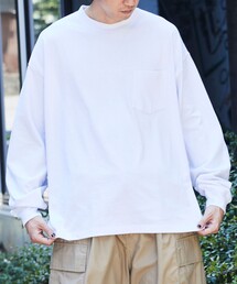 FREAK'S STORE | 限定展開 9オンス Heavyweight ビッグシルエット クルーネック ロングスリーブTシャツ/ヘビーウェイト/ロンTEE(Tシャツ/カットソー)