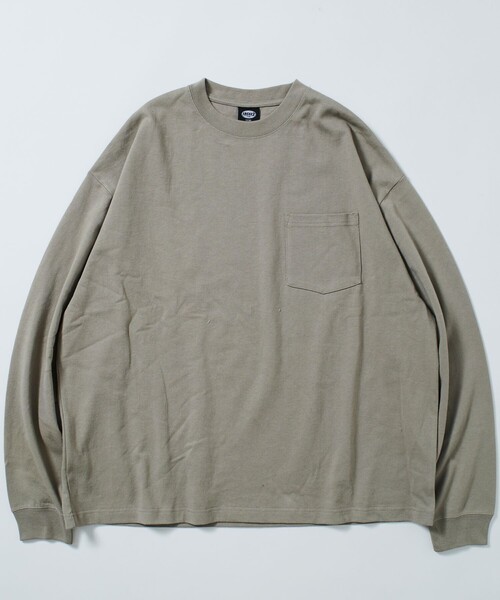 FREAK'S STORE（フリークスストア）の「限定展開 9オンス Heavyweight ビッグシルエット クルーネック ロングスリーブTシャツ/ヘビーウェイト/ロンTEE（Tシャツ/カットソー・メンズ・スミクロ/グレイッシュベージュ/ネイビー/アッシュグレー/ブラック/ホワイト/ブラウン・SMALL/MEDIUM/LARGE）」の15枚目の写真