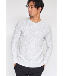 HIGH STREET∴ランダムへリンボンモールクルーネックニット