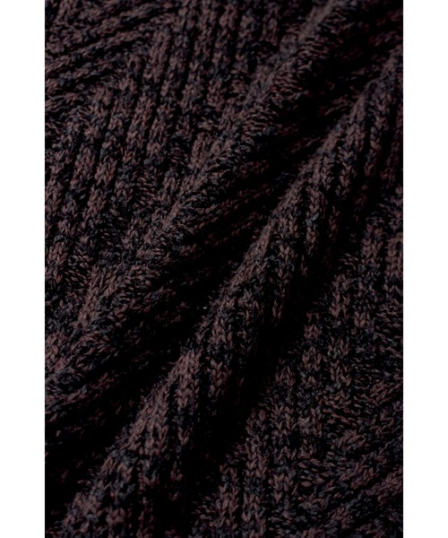 HIGH STREET（ハイストリート）の「HIGH STREET∴ランダムへリンボンモールクルーネックニット（ニット/セーター・メンズ・ダークブラウン系/グレー系その他/グレー・M/L/LL）」の5枚目の写真