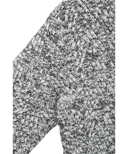 HIGH STREET（ハイストリート）の「HIGH STREET∴ランダムへリンボンモールクルーネックニット（ニット/セーター・メンズ・ダークブラウン系/グレー系その他/グレー・M/L/LL）」の10枚目の写真