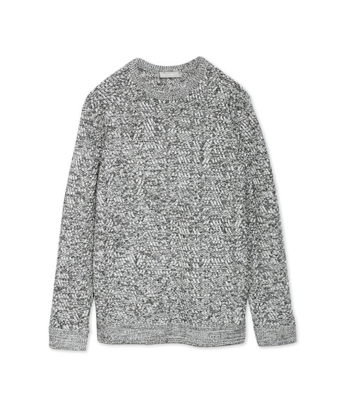 HIGH STREET（ハイストリート）の「HIGH STREET∴ランダムへリンボンモールクルーネックニット（ニット/セーター・メンズ・ダークブラウン系/グレー系その他/グレー・M/L/LL）」の22枚目の写真