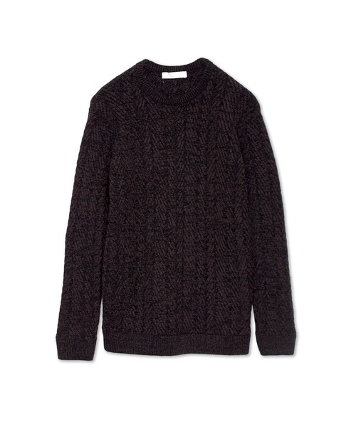 HIGH STREET（ハイストリート）の「HIGH STREET∴ランダムへリンボンモールクルーネックニット（ニット/セーター・メンズ・ダークブラウン系/グレー系その他/グレー・M/L/LL）」の20枚目の写真