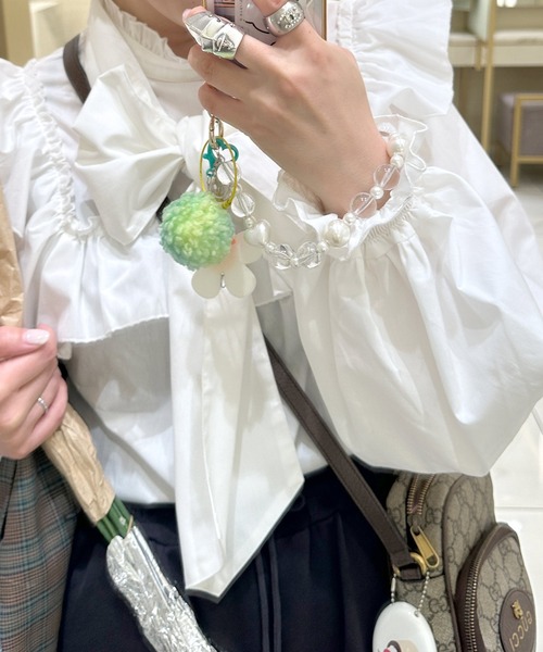 Alley by w closet（アリーバイダブルクローゼット）の「【Alley】ボリュームボウタイブラウス（シャツ/ブラウス・レディース・オフホワイト/ピンク系その他・FREE）」の7枚目の写真