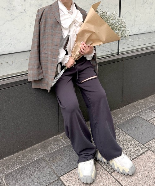 Alley by w closet（アリーバイダブルクローゼット）の「【Alley】ボリュームボウタイブラウス（シャツ/ブラウス・レディース・オフホワイト/ピンク系その他・FREE）」の8枚目の写真