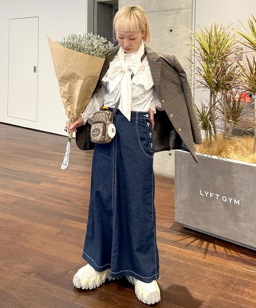 Alley by w closet（アリーバイダブルクローゼット）の「【Alley】ボリュームボウタイブラウス（シャツ/ブラウス・レディース・オフホワイト/ピンク系その他・FREE）」の12枚目の写真