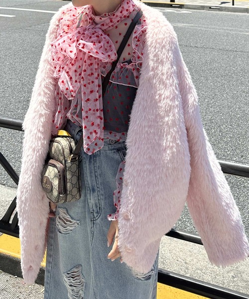 Alley by w closet（アリーバイダブルクローゼット）の「【Alley】ボリュームボウタイブラウス（シャツ/ブラウス・レディース・オフホワイト/ピンク系その他・FREE）」の22枚目の写真