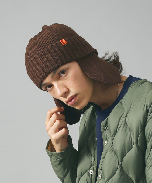 UNIVERSAL OVERALL（ユニバーサルオーバーオール）の「【UNIVERSAL OVERALL/ユニバーサルオーバーオール】イヤーフラップニットャップ/ ユニセックス/ UOD521SZ（ニットキャップ/ビーニー・メンズ・ダークブラウン/ブラック/アイボリー/ネイビー・フリー）」の3枚目の写真