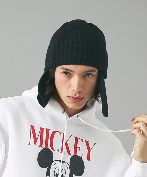 UNIVERSAL OVERALL（ユニバーサルオーバーオール）の「【UNIVERSAL OVERALL/ユニバーサルオーバーオール】イヤーフラップニットャップ/ ユニセックス/ UOD521SZ（ニットキャップ/ビーニー・メンズ・ダークブラウン/ブラック/アイボリー/ネイビー・フリー）」の2枚目の写真