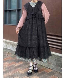 merry jenny | ラッフルティアードシアーワンピース(ワンピース)