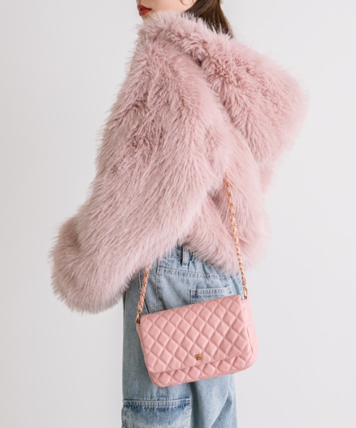 OLIVE des OLIVE（オリーブデオリーブ）の「キルティングフラップショルダー　1032120100（ショルダーバッグ・レディース・アイボリー/ブラック/ピンク・FREE）」の16枚目の写真