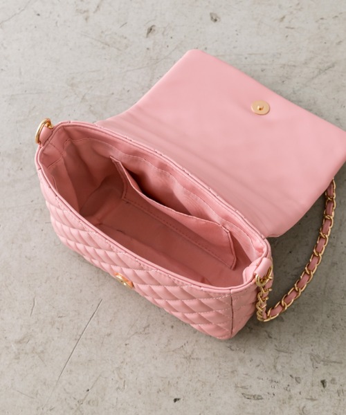 OLIVE des OLIVE（オリーブデオリーブ）の「キルティングフラップショルダー　1032120100（ショルダーバッグ・レディース・アイボリー/ブラック/ピンク・FREE）」の21枚目の写真