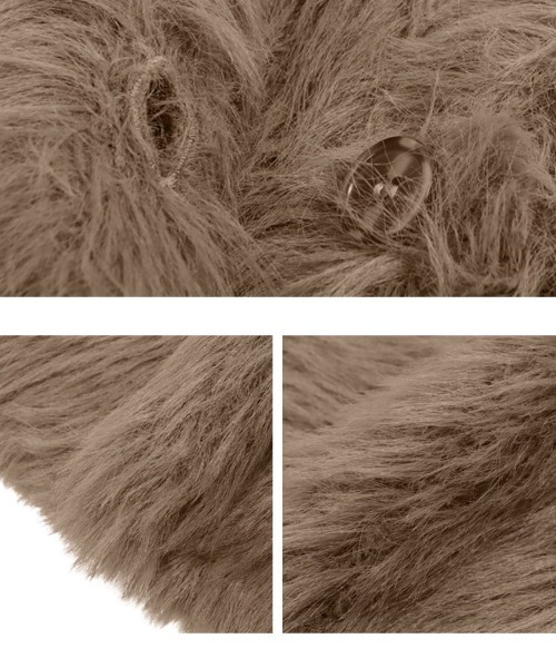 KOBE LETTUCE(コウベレタス)の「シャギーニットVネックロングカーディガン(カーディガン/ボレロ・レディース・グレー系/モカ/オフホワイト/ピンク・M)」の8枚目の写真