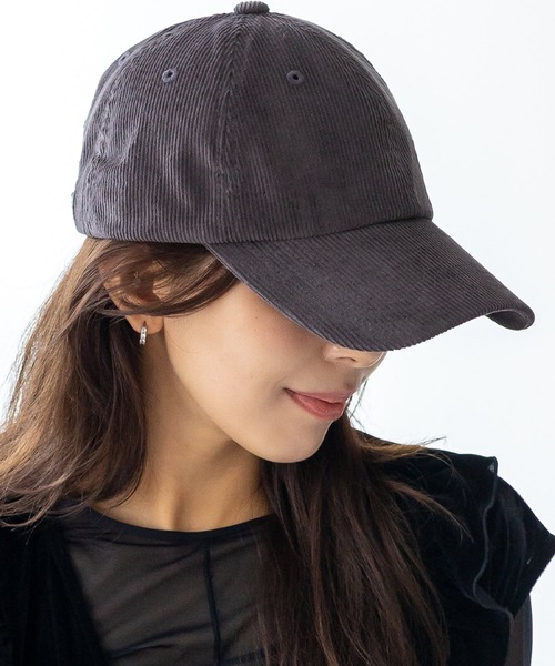 VitaFelice（ヴィータフェリーチェ）の「遮光率100％ 完全遮光 コーデュロイシンプルキャップ 深め 紫外線カット率99.9％ UPF値50+ 秋冬（キャップ・レディース・ベージュ系/ブルー系/ブラック/ベージュ/アイボリー/ブラウン/グレー/チャコール・FREE）」の4枚目の写真