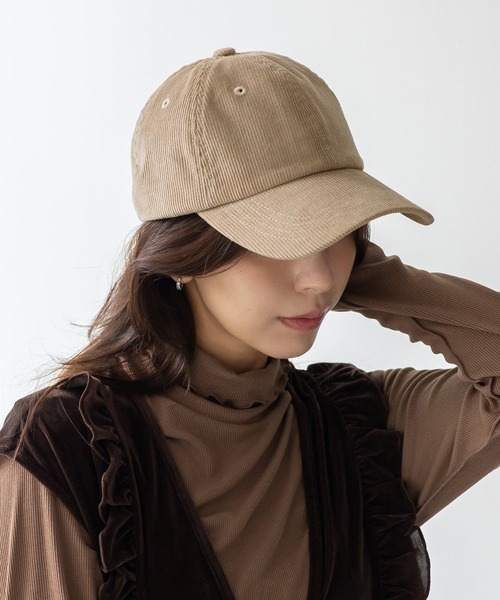 VitaFelice（ヴィータフェリーチェ）の「遮光率100％ 完全遮光 コーデュロイシンプルキャップ 深め 紫外線カット率99.9％ UPF値50+ 秋冬（キャップ・レディース・ベージュ系/ブルー系/ブラック/ベージュ/アイボリー/ブラウン/グレー/チャコール・FREE）」の12枚目の写真