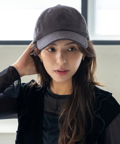 VitaFelice（ヴィータフェリーチェ）の「遮光率100％ 完全遮光 コーデュロイシンプルキャップ 深め 紫外線カット率99.9％ UPF値50+ 秋冬（キャップ・レディース・ベージュ系/ブルー系/ブラック/ベージュ/アイボリー/ブラウン/グレー/チャコール・FREE）」の22枚目の写真