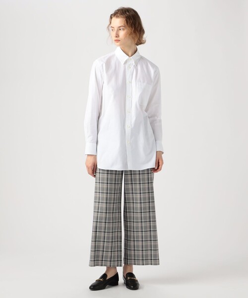 MACPHEE(マカフィー)の「ウォッシャブルフランネル ワイドクロップドパンツ(その他パンツ・レディース・ネイビー/ライトベージュ/ライトグリーン・34/36/32)」の15枚目の写真