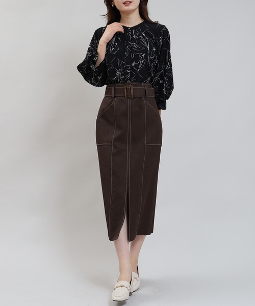 TRUDEA(トルディア)の「配色花柄ボリュームスリーブブラウス(シャツ/ブラウス・レディース・ブラック/ホワイト・LARGE/MEDIUM)」の12枚目の写真