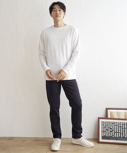 ikka（イッカ）の「ランダムリップルボーダーロンT（Tシャツ/カットソー・メンズ・シルバー/ブラック/ホワイト/グリーン・L/XL/M/S）」の6枚目の写真