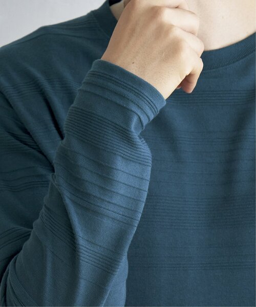 ikka（イッカ）の「ランダムリップルボーダーロンT（Tシャツ/カットソー・メンズ・シルバー/ブラック/ホワイト/グリーン・L/XL/M/S）」の17枚目の写真