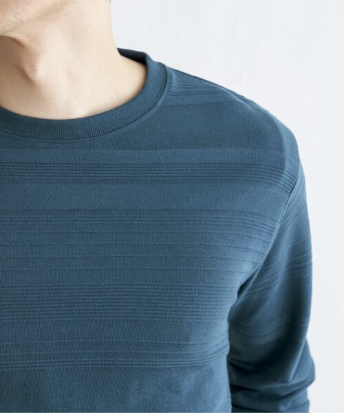 ikka（イッカ）の「ランダムリップルボーダーロンT（Tシャツ/カットソー・メンズ・シルバー/ブラック/ホワイト/グリーン・L/XL/M/S）」の19枚目の写真