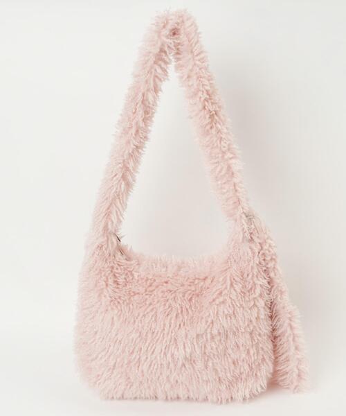 WEGO（ウィゴー）の「WEGO/シャギーBIGショルダー（ショルダーバッグ・レディース・ブラック/ベージュ/オフホワイト/ライトピンク・FREE）」の22枚目の写真