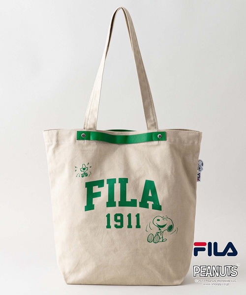 FILA（フィラ）の「【FILA/フィラ 】【PEANUTS/ピーナッツ】FILA×PEANUTSコラボ 　スヌーピー　 キャンバス　トートバッグ 　SNOOPY　 ハンドバッグ 　2WAY（トートバッグ・レディース・ホワイト/ベージュ/ブラック・FREE）」の4枚目の写真